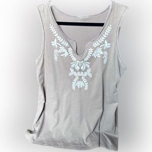 Garnet Hill taupe stone tank Large